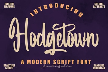 Hodgetown - Modern Script Font
