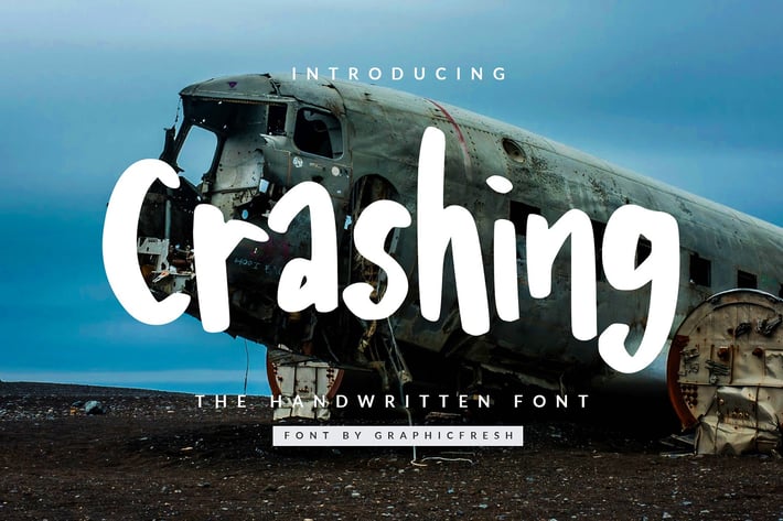 Crashing - The Handwriting Font