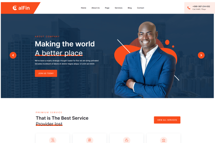 Calfin - Business Finance WordPress Theme