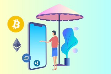 Travel Service Blockchain 2D Illustration