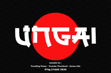 UNGAI - faux japanese font