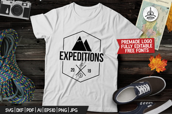 Vintage Hiking Logo / Expedition Label Templates