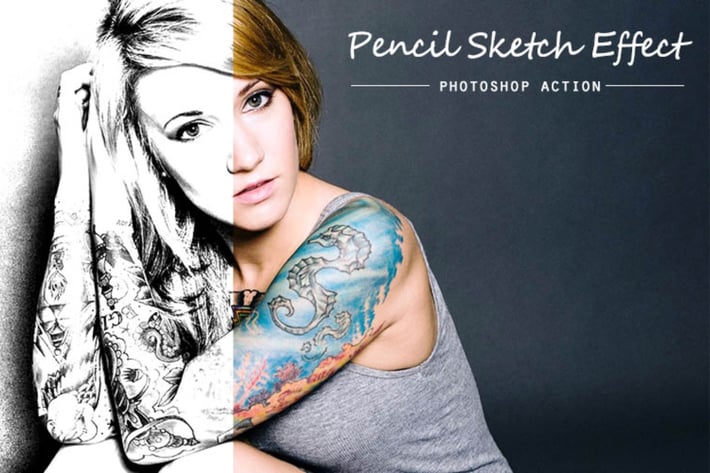 Pencil sketch | PSD action