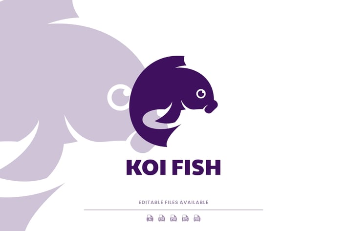Koi Fish Simple Logo