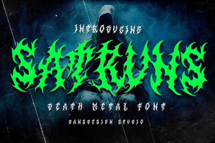 SATRUNS Metal Blackletter Horror Font