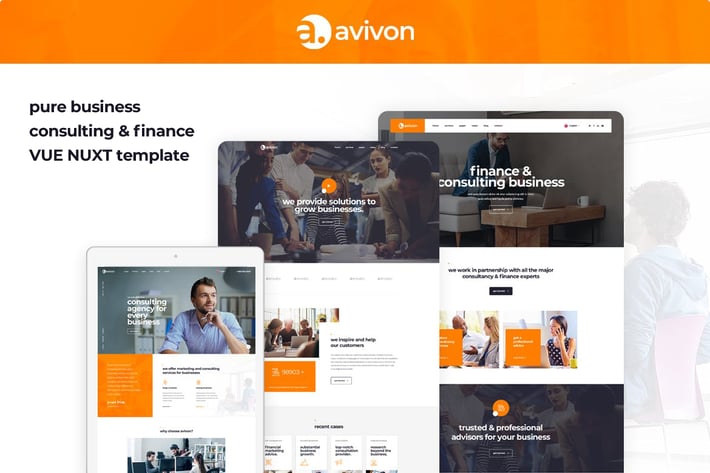 Avivon - Vue Nuxt Business Consulting & Finance