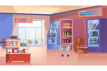 Grocery store  - Illustration Background