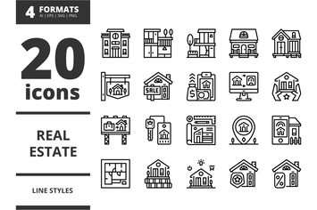 Real Estate Line icons packs