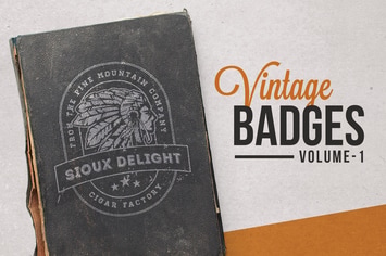 Vintage Badges and Labels Vol.1