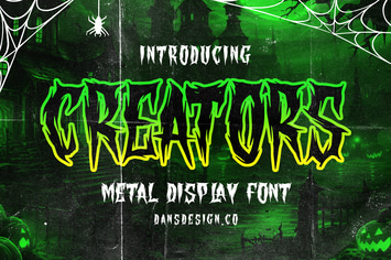 CREATORS Modern Blackletter Metal Horror Font