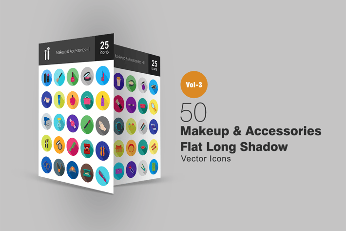 50 Makeup & Accessories Line Icons