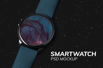 Smartwatch screen mockup psd digital device