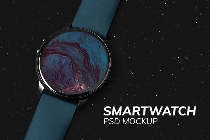 Smartwatch screen mockup psd digital device