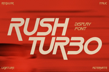 Rush Turbo Modern Display Font