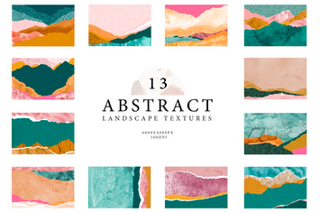 Abstract Landscape Collage Textures