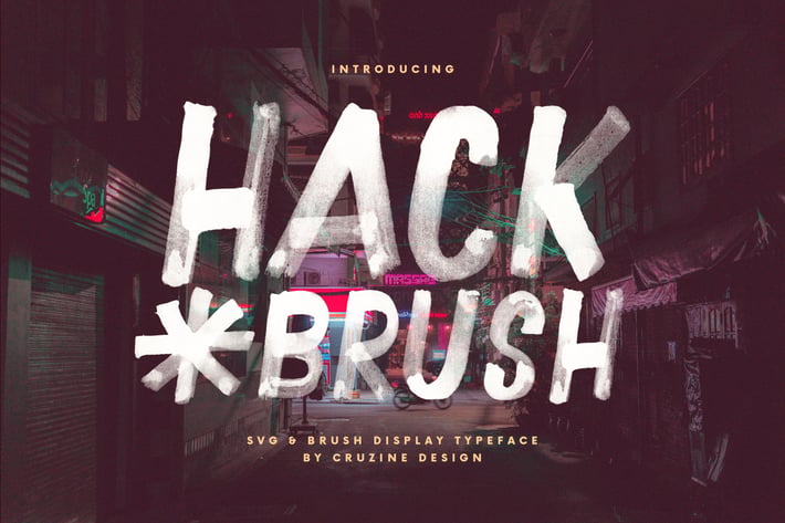 Hack Brush & SVG Font