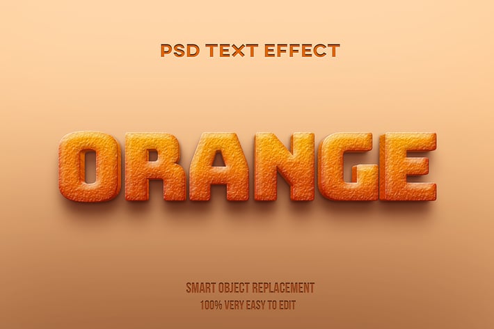 Orange peel text effect