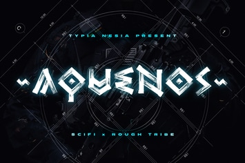 Aquenos - Rough Tribe x Sci-Fi Game Display Font