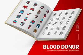 World Blood Donor - Icons