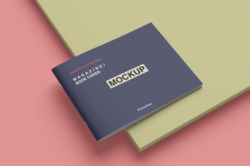 Landscape US Letter size Brochure Cover Mockup