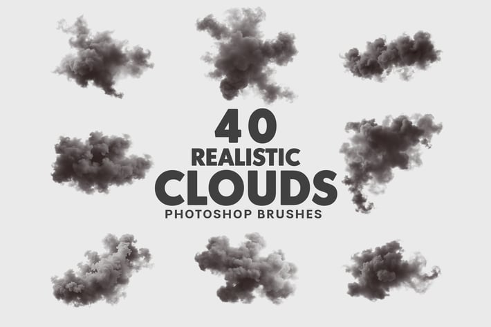 40 Realistic Clouds Brushes
