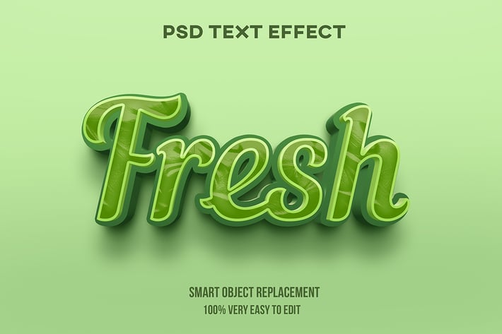 Fresh avocado text effect