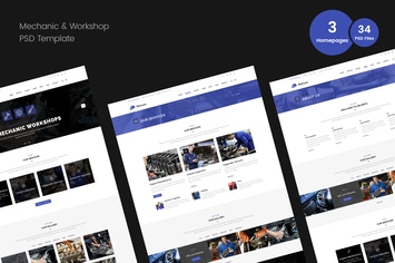 Mechanic PSD Template