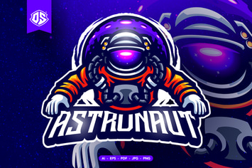 Astronaut Esport Mascot Logo
