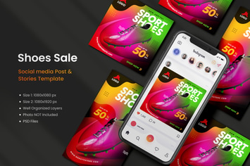 Sport Shoes Social Media Template