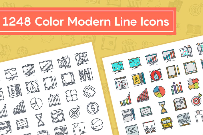 Color Modern Line Icons