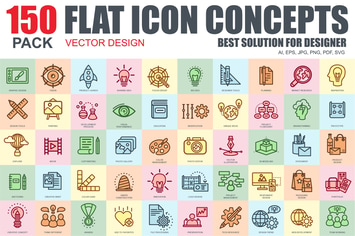 Flat Line Icons