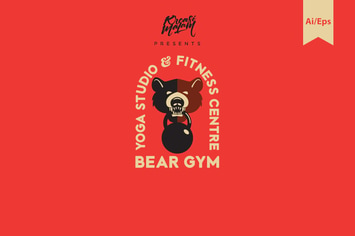 Bear Gym Logo Template