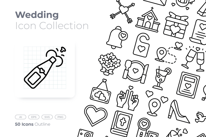 Wedding Outline Icon