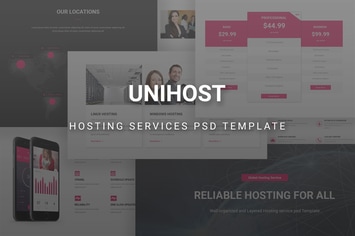 UniHost - Hosting Services PSD Template