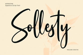 Sollesty Script Font
