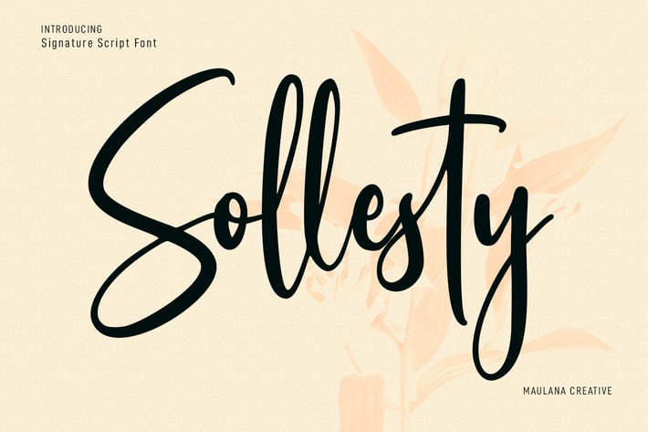 Sollesty Script Font