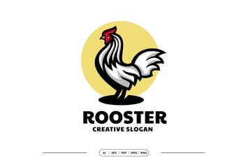 White Rooster Logo Template