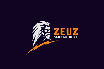 Zeus Greek God Capital Logo Design
