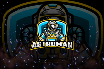 Astroman E-Sport and Sport Logo Template