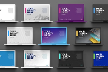 Laptop Mockup Minimal Pro Clay Changeable Color 