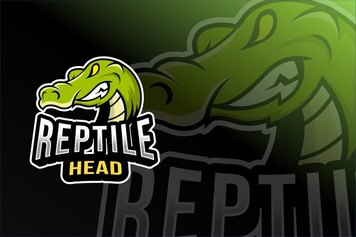 Reptile Head Esport Logo Template