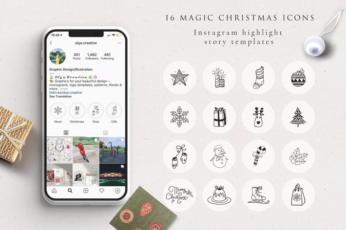 Xmas Instagram Highlight Story Icons