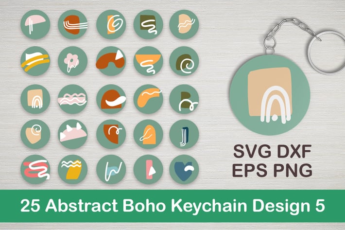 25 Abstract Boho Keychain Designs 5