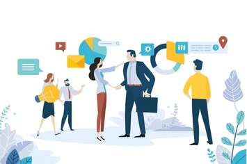 Creative flat design business concept