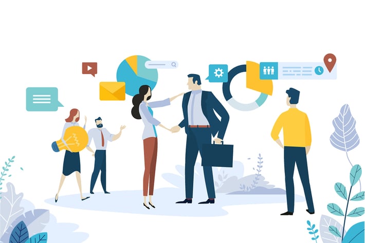 Creative flat design business concept