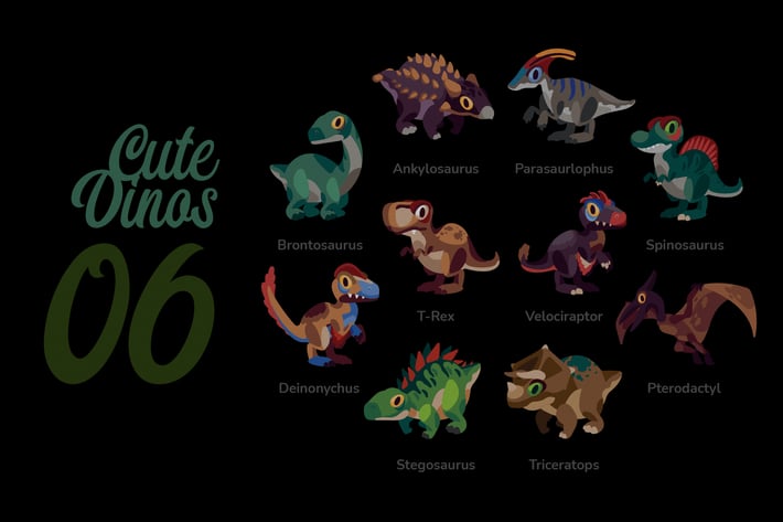 Cute Dinos - Illustration Sets