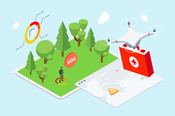 IOT Drone Search And Rescue Isometric - TU