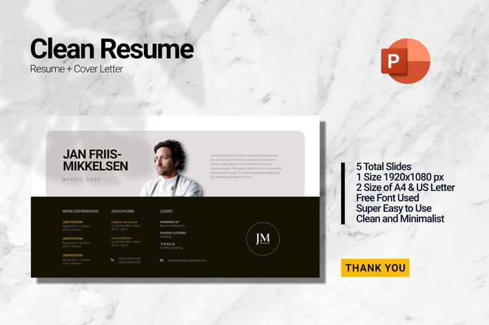 Clean Chef Resume_Powerpoint