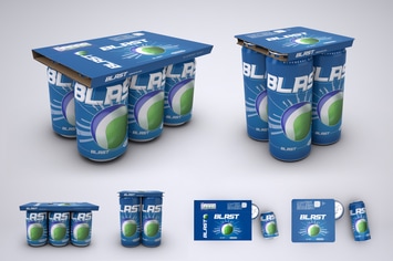 Cardboard Topper for Beverage Cans Mock-Up