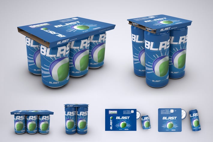 Cardboard Topper for Beverage Cans Mock-Up